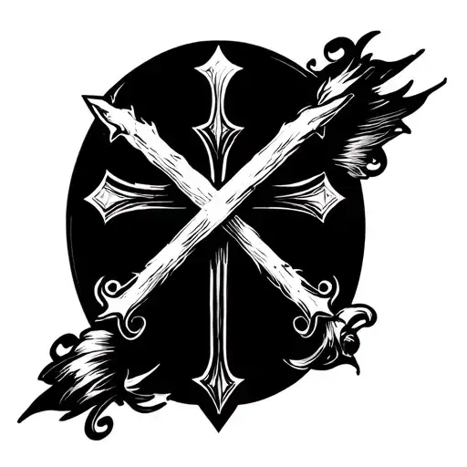 Cross Names tattoo design idea