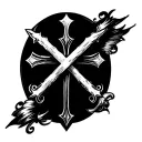 Cross Names tattoo design idea