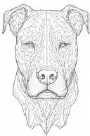 Pitbull head tattoo design idea