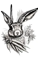 Hare and sex with carrots tattoo design idea