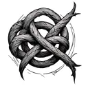 Witch knot tattoo design idea