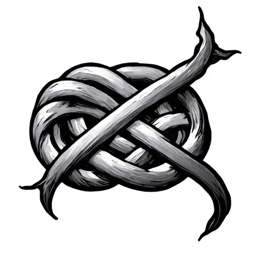 Witch knot tattoo design idea