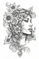 Overcoming depression and anxiety tattoo design idea