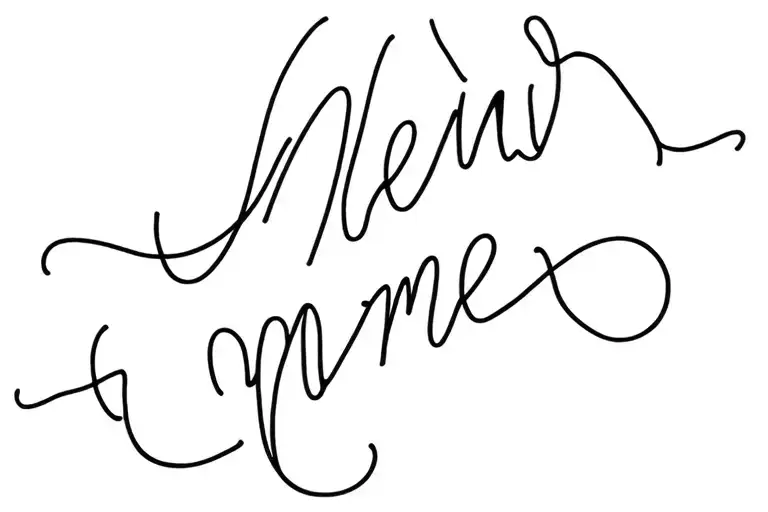 A simple female font that says “new me” to symbolize a new chapter in life and weight loss tattoo design idea