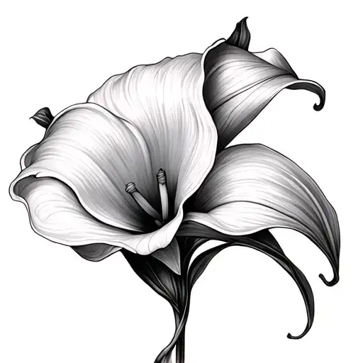 2 calla lilies twisted around each other  tattoo design idea