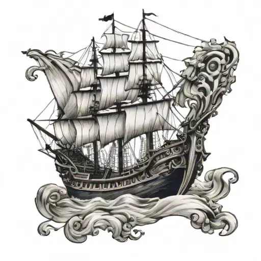 golden hind tattoo design idea