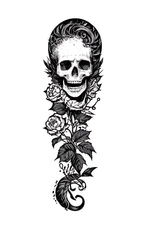keep fucking going vertical tattoo design idea