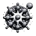 Dmt Molecule tattoo design idea