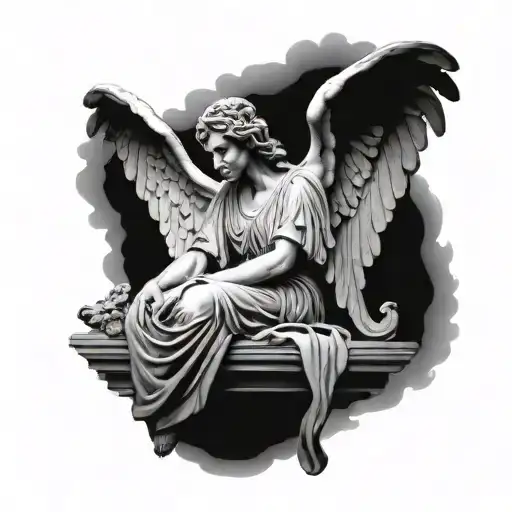 weeping angel tattoo design idea