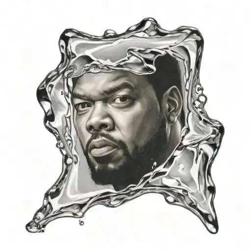 ice cube tattoo design idea