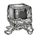 ice cube tattoo design idea