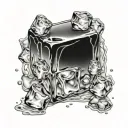 ice cube tattoo design idea