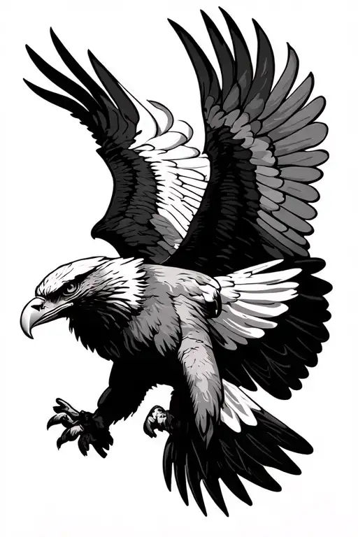 Eagle soaring heaven something angelic something tattoo design idea