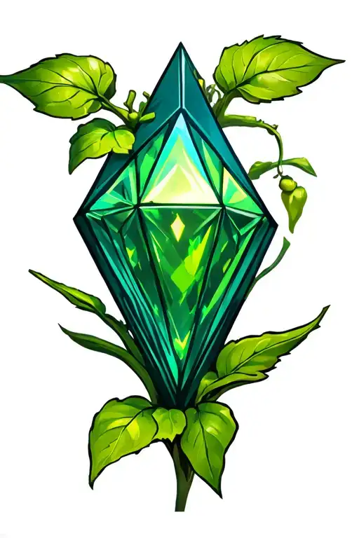 Sims 4 Plumbob with cowplant tattoo design idea