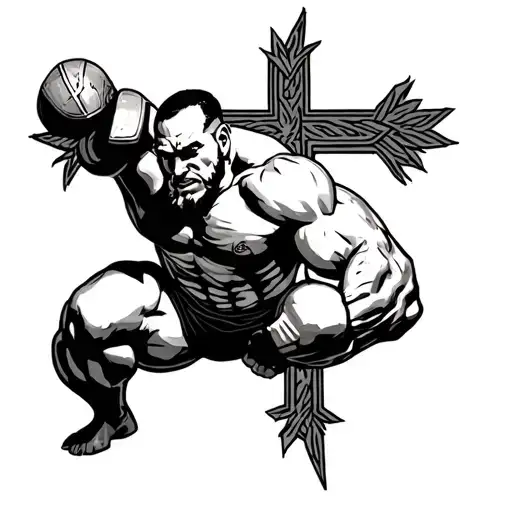 cross, Amos, wrestling tattoo design idea