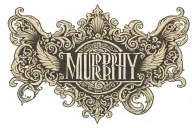 F*ck Murphy Law in gothic letters tattoo design idea
