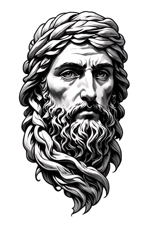 greek mithology or biblic references hidden within tattoo design idea