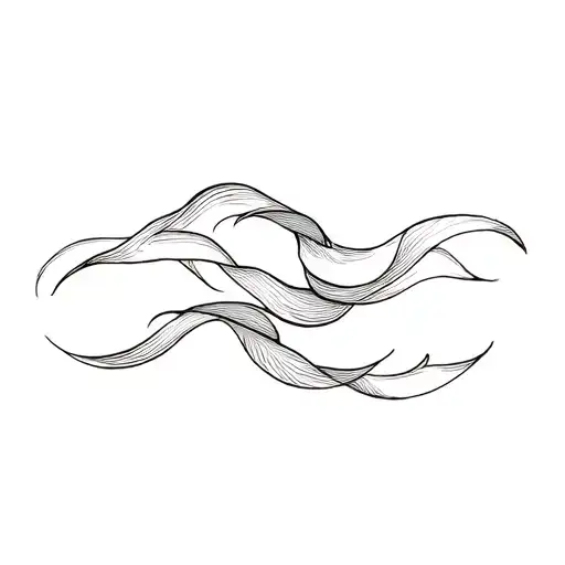 chinese waves flowing tattoo design idea