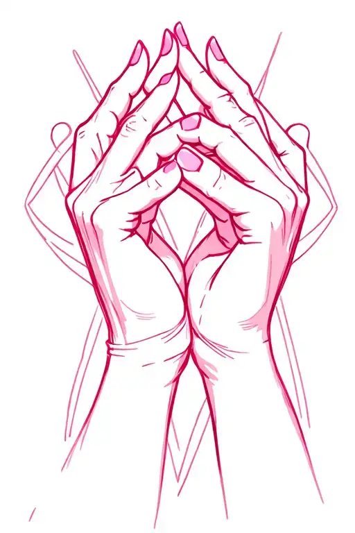 pinky promise intertwined tattoo design idea
