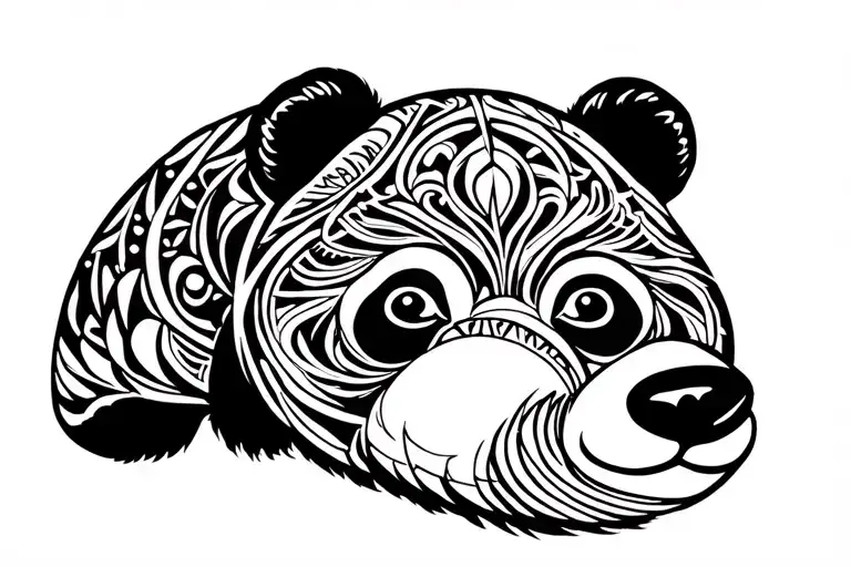 "Ansam" Panda Bear tattoo design idea