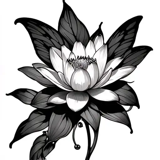 butterfly lotus lily hand tattoo tattoo design idea