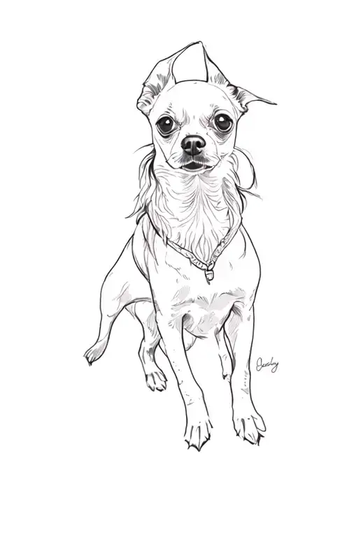 a chihuahua tattoo design idea