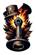 cannon tattoo design idea