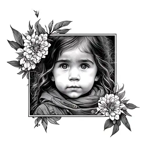 Can you make me a full sleve tattoo with the following info represented My daughter Hailey Family My time in Afghanistan tattoo design idea