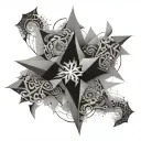 fractal geometric design tattoo design idea