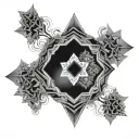 fractal geometric design tattoo design idea