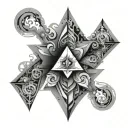 fractal geometric design tattoo design idea