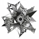 fractal geometric design tattoo design idea