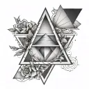 Triangle prism tattoo design idea