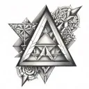 Triangle prism tattoo design idea