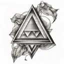 Triangle prism tattoo design idea