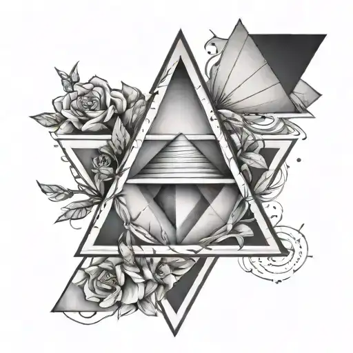 Triangle prism tattoo design idea