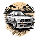 BMW E30 coupe tatoo design tattoo design idea