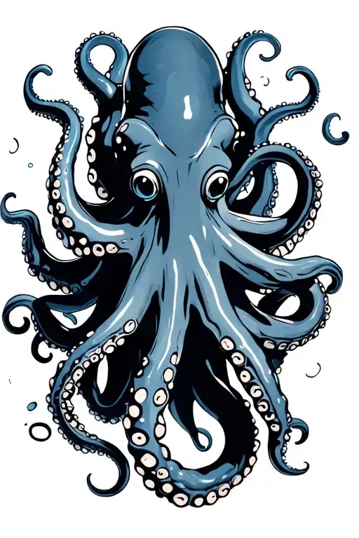 blue ringed octopus tentacles tattoo design idea