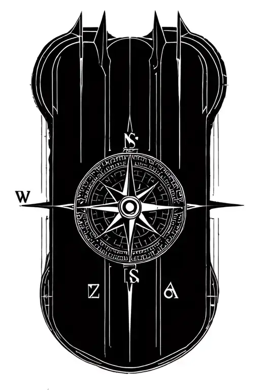 Greek Compass christian tattoo design idea