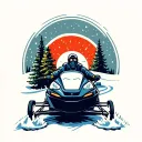 snowmobile design tattoo design idea