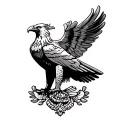polish eagle in front tattoo design idea