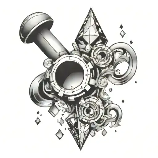 Pressure burst pipes or makes diamonds tattoo design idea