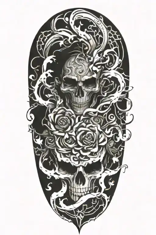 rebirth after loss tattoo design idea