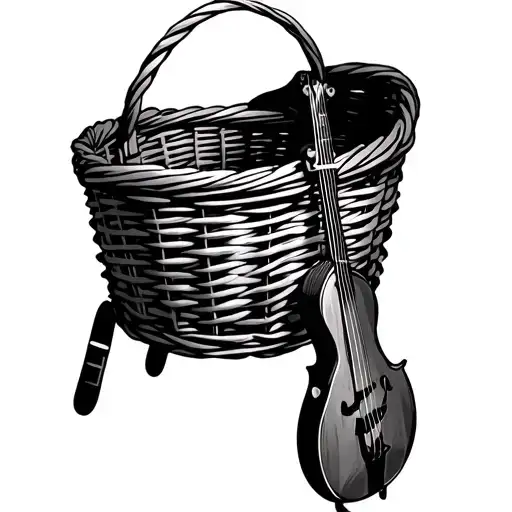 Lobe Basket Music tattoo design idea