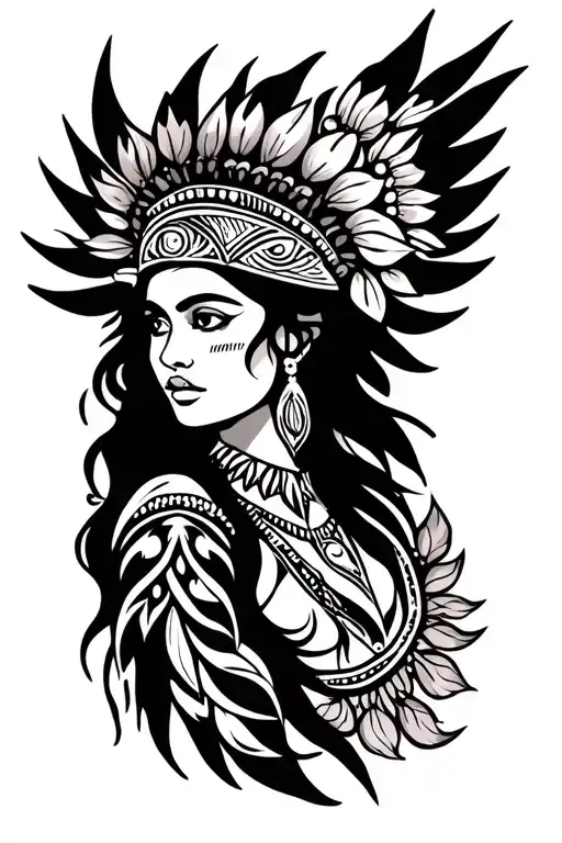 blackfoot tribal princess meaning  tattoo design idea