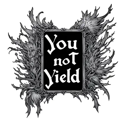 "You do not yield" Throne of Glass book tattoo design idea
