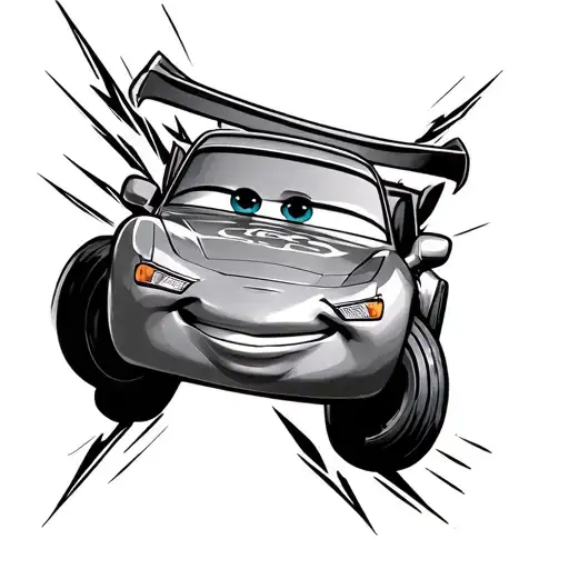 Lightning Mcqueen tattoo design idea