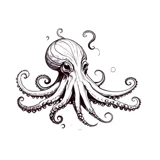 octopus tentacles tattoo design idea