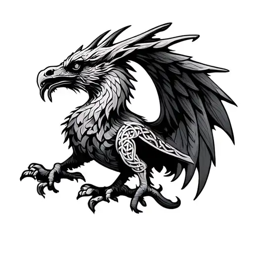 Celtic Griffin tattoo design idea
