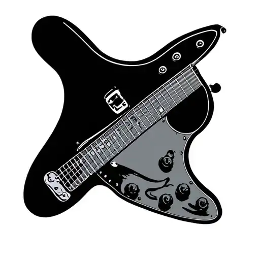 guitar pick tattoo design idea